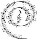 Music. Treble clef and notes for your design Royalty Free Stock Photo