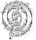 Music. Treble clef and notes for your design Royalty Free Stock Photo