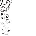 Music. Treble clef and notes for your design Royalty Free Stock Photo
