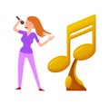 Music Trophy, Gold Award for Best Song Contestant Royalty Free Stock Photo