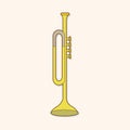 Music trumpet theme elements vector,eps Royalty Free Stock Photo