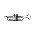 Music tube icon, outline style