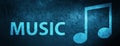 Music (tune icon) special blue banner background