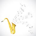 Music Tune from Saxophone Royalty Free Stock Photo