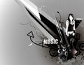 Music vector composition Royalty Free Stock Photo