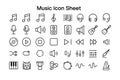 Music Vector Icon Set for Instruments Musical Notes Entertainment Creative Expression Royalty Free Stock Photo
