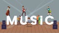 Music vector word concept banner