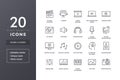 Music and Video Line Icons