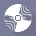 Music vinyl disk icon,flat design