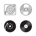 Music vinyl icons