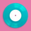 Music Vinyl Record with Blank White Label for Creative Customization