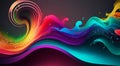 Music wave background rainbow colours Royalty Free Stock Photo