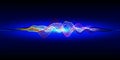 Music wave equalizer abstract background. Grid color waveform on blue background Royalty Free Stock Photo