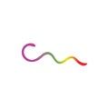 music wave logo or symbol tempalte