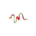 music wave logo or symbol tempalte