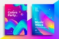 Music wave party poster design Royalty Free Stock Photo