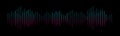 Music waves, gradient color background. Abstract sound wave stripe lines colourful equalizer isolated on black background. Social Royalty Free Stock Photo