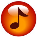 Music web button or icon