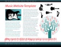 Music website template Royalty Free Stock Photo