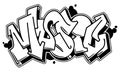 Music word in graffiti style