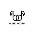 Music World Logo vector design