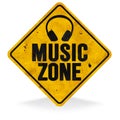 Music Zone Sign Royalty Free Stock Photo