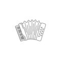 Musical accordion icon. Simple element illustration. Musical accordion symbol design template. Can be used for web and mobile