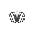 Musical accordion line icon