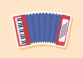 Musical accordion sticker