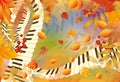 Musical autumn card