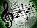 artistic Musical background with notes