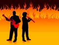 Musical Band in Hell Royalty Free Stock Photo