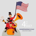 Celebration of Independence day of USA with musical band