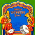 Musical band performing in barati on Indian wedding occasion