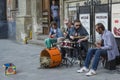 Musical band performing on the street