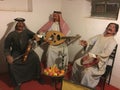 A musical band of traditional Bedouins from Arab world. Royalty Free Stock Photo