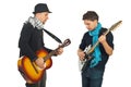 Musical band of two men Royalty Free Stock Photo