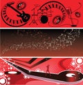 Musical banner Royalty Free Stock Photo