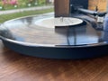 Musical beautiful hipster turntable for old retro antique vinyl records