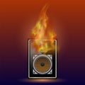 Musical Black Speaker and Firre Flame