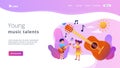 Musical camp concept landing page.