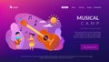 Musical camp concept landing page.