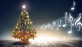 Musical Christmas Tree Vector Illustration Royalty Free Stock Photo