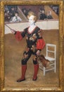 The musical clown, painting with frame by Pierre-Auguste Renoir