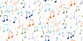 Musical colorful notes seamless pattern Royalty Free Stock Photo