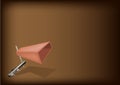 The Musical Cowbell on Dark Brown Background