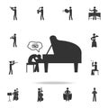 musical creative crisis icon. Detailed set of music icons. Premium quality graphic design. One of the collection icons for website