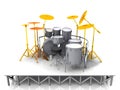 Musical drums on a podium