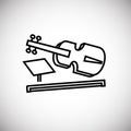 Musical education thin line on white background Royalty Free Stock Photo