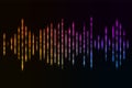 Musical equalizer. Sound wave. Radio frequence. Vector illustration. Royalty Free Stock Photo